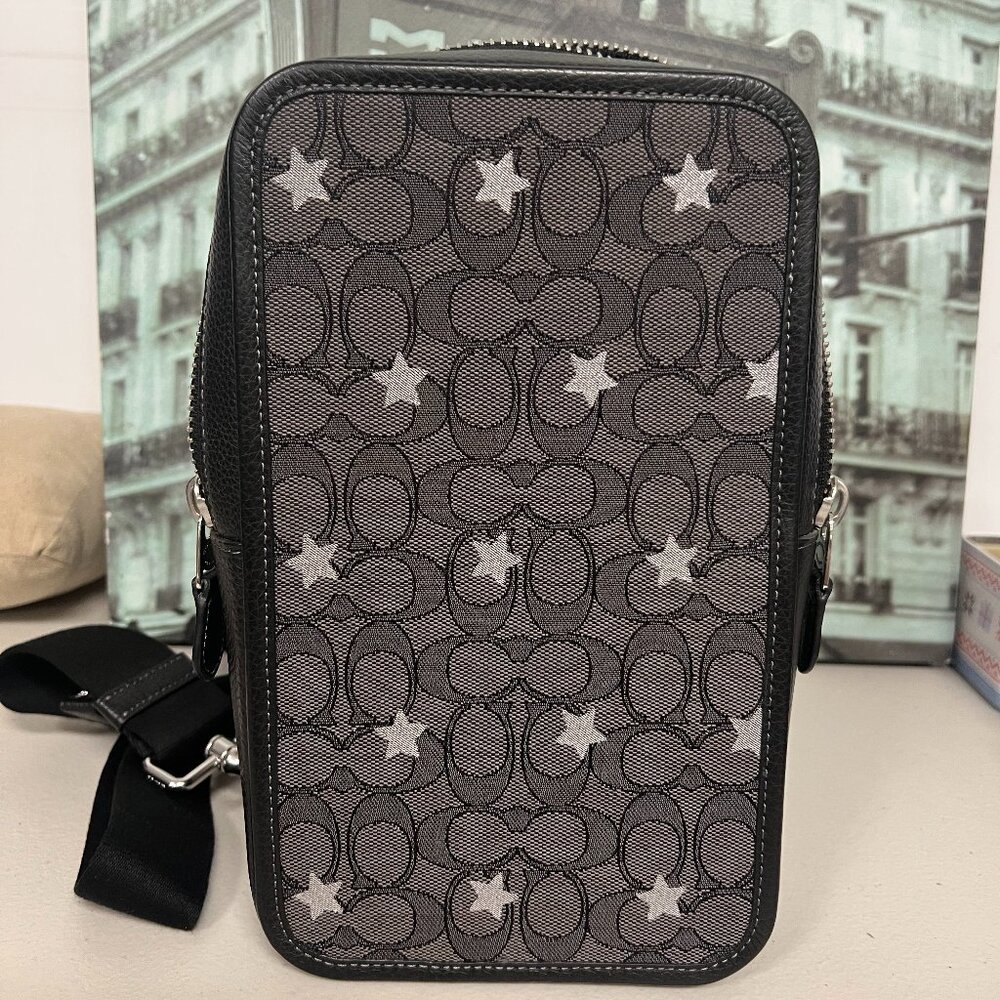 Coach CO929 Sullivan Pack In Signature Jacquard With Star Embroidery